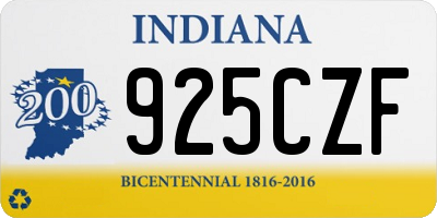 IN license plate 925CZF