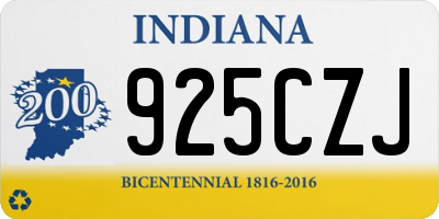IN license plate 925CZJ