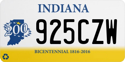 IN license plate 925CZW