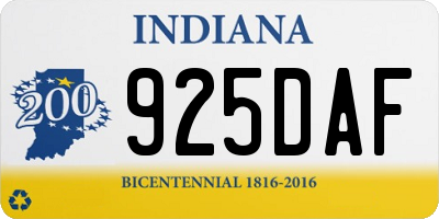 IN license plate 925DAF