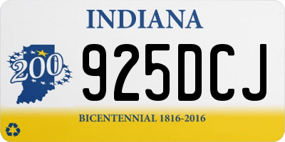 IN license plate 925DCJ