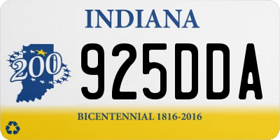 IN license plate 925DDA