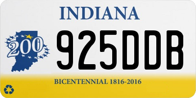 IN license plate 925DDB