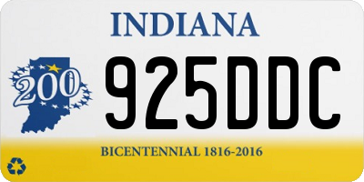 IN license plate 925DDC