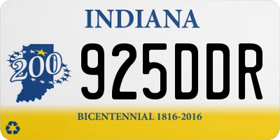 IN license plate 925DDR