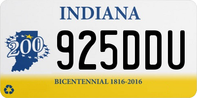 IN license plate 925DDU