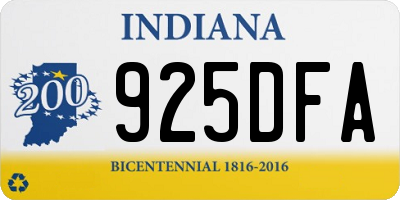 IN license plate 925DFA