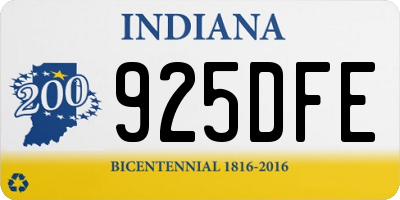IN license plate 925DFE