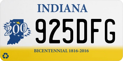 IN license plate 925DFG