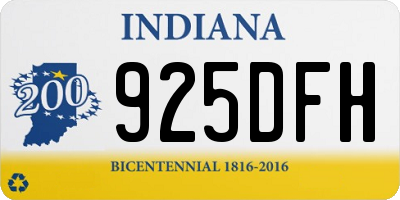 IN license plate 925DFH