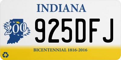 IN license plate 925DFJ