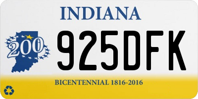 IN license plate 925DFK