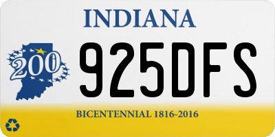IN license plate 925DFS