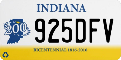 IN license plate 925DFV