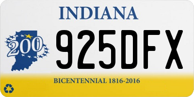 IN license plate 925DFX