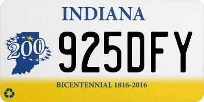 IN license plate 925DFY