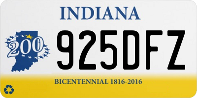 IN license plate 925DFZ