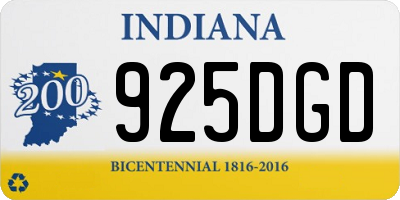 IN license plate 925DGD