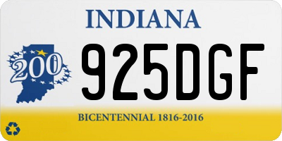 IN license plate 925DGF