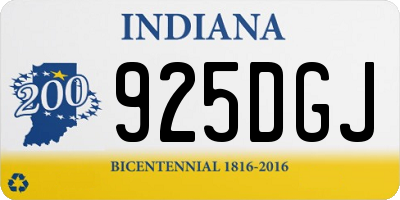 IN license plate 925DGJ
