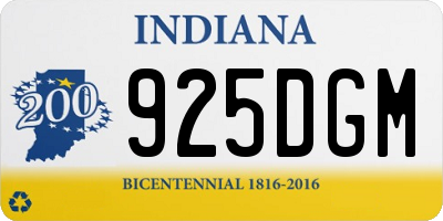 IN license plate 925DGM