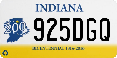 IN license plate 925DGQ
