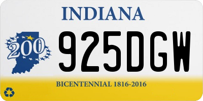 IN license plate 925DGW
