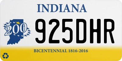 IN license plate 925DHR