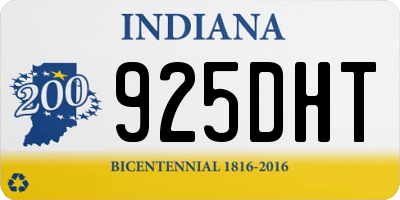 IN license plate 925DHT