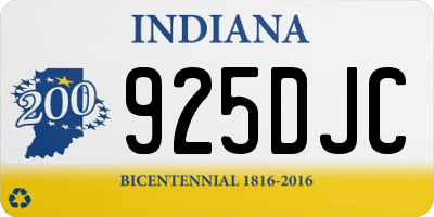 IN license plate 925DJC