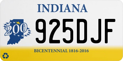 IN license plate 925DJF