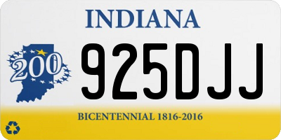 IN license plate 925DJJ