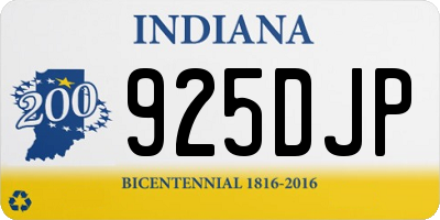 IN license plate 925DJP