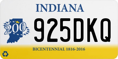 IN license plate 925DKQ