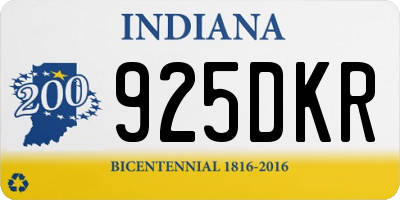 IN license plate 925DKR
