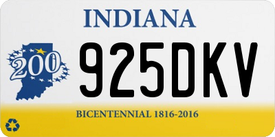 IN license plate 925DKV
