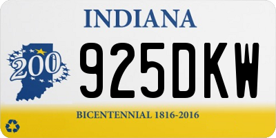 IN license plate 925DKW