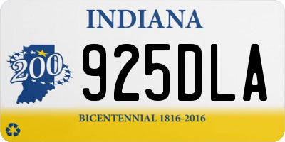 IN license plate 925DLA
