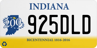 IN license plate 925DLD