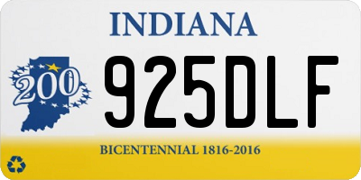IN license plate 925DLF