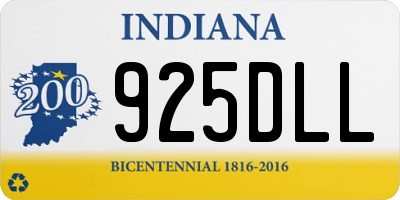 IN license plate 925DLL