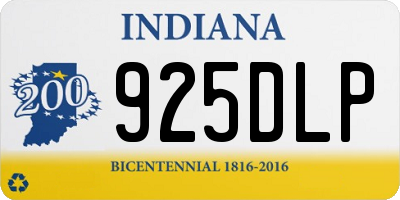 IN license plate 925DLP