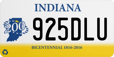 IN license plate 925DLU
