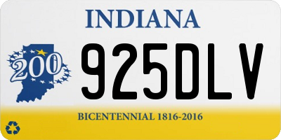 IN license plate 925DLV