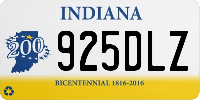 IN license plate 925DLZ