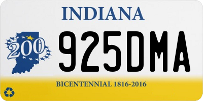 IN license plate 925DMA