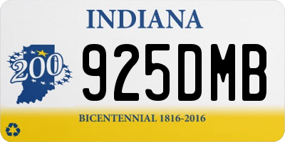 IN license plate 925DMB