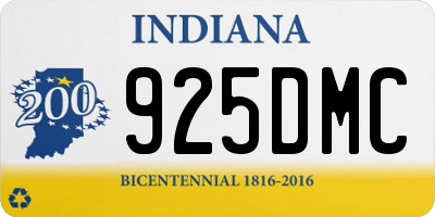 IN license plate 925DMC