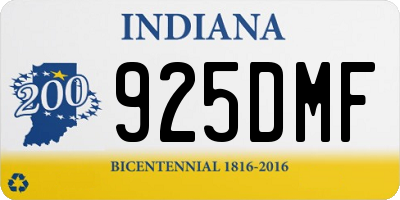 IN license plate 925DMF