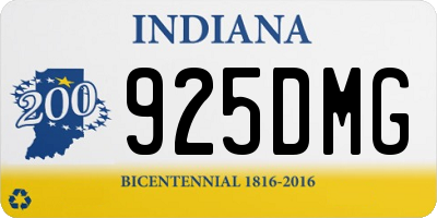 IN license plate 925DMG